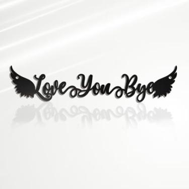 Imagem de VYXVYX Love You Bye Placa de madeira decoração de casa decoração boho decoração de parede expressa amor e calor para seus amantes da família arte de parede presente corredor porta de entrada decoração