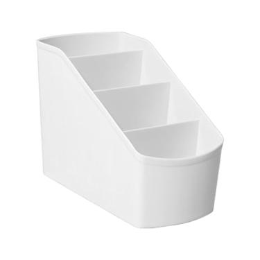 Imagem de Domary Organizador de Mesa de Plástico Resistente para Dormitório e Escritório Com 4 Compartimentos
