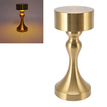 Imagem de Lâmpada de Mesa LED com Bateria Recarregável Alta Brilho Impacto Case Metal Processo Desenho Eletroplacagem Luz Noturna Uso Indoor