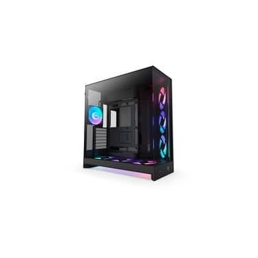 Imagem de Gabinete Gamer NZXT H9 Flow RGB Plus (2025) Dual-Chamber, Mid Tower, ATX, Lateral em Vidro, Preto - CM-H92FB-P1