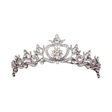Imagem de Tiara De Cristal Com Strass Prata Para Mulheres, Coroa De Princesa, Ac