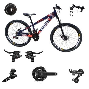 Imagem de Bicicleta 26 VikingX T25 24v Cubo K7 SHIMANO Pneu 26 Cravudo-Unissex