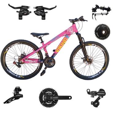 Imagem de Bicicleta 26 VikingX T25 24v Cubo K7 SHIMANO Pneu 26 Cravudo-Unissex