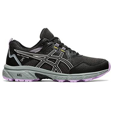 Imagem de ASICS Tênis de corrida feminino Gel-Venture 8, Preto/Marfim, 7.5 Wide