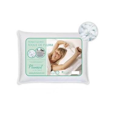 Imagem de Travesseiro Plumasul Fibras Siliconizadas Percal 233 Fios 50 x 70 cm - Branco Branco