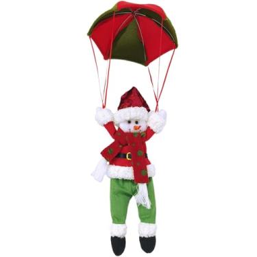 Imagem de Papai Noel com pára-quedas, de neve de pára-quedas de Natal - Pingente de pára-quedas de Natal | Decoração de inverno, enfeite de boneca de Papai Noel ou de neve para decoração de casa