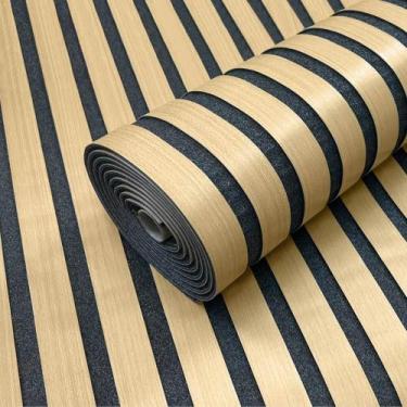 Imagem de Placa Adesiva Flexível para Parede Painel Ripado Freijó Natural 58x300