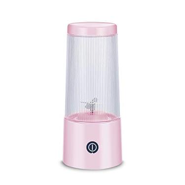 Imagem de Copo de Liquidificador Portátil com Quatro Cortadores 350ml Máquina Mistura Frutas Detachável Recarregável via USB para