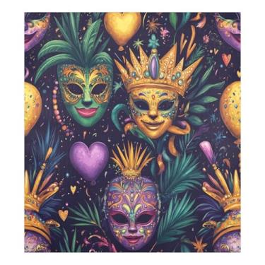 Imagem de Blueangle Máscara colorida de carnaval para lava-louças, capa frontal para lava-louças, adesivos de eletrodomésticos, adesivos de eletrodomésticos, 58 cm C x 66 cm, adesivo magnético decorativo (60)