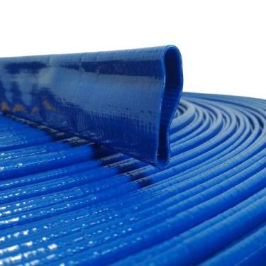 Imagem de 100 Metros de Mangueira Flat Azul Achatada 1 Polegada Irrigação Londri