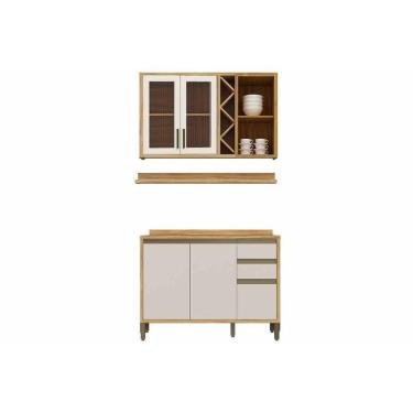 Imagem de Kit Modulado Ronipa 2 Peças Tempranillo C2P55 Amendoa/Off White