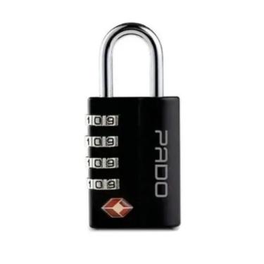 Imagem de Cadeado mala bolsa mochila TSA Pado Executive 4 Segredos, ZAMAC E AÇO 