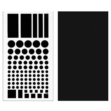 Imagem de 2 adesivos de bloqueio de luz LED, adesivos de luz blackout filtros de LED com escurecimento, incluindo pré-cortados e completos para roteadores, relógios e aparelhos elétricos (preto)