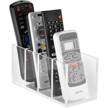 Imagem de Porta Controle Remoto De Mesa em Acrílico Para 4 Controles-ACRILICO - 