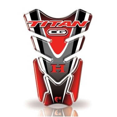 Imagem de Protetor De Tanque Honda Cg Titan Todos Os Anos Vermelho E Preto