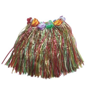Imagem de Saia Havaiana 40cm para Festa e Carnaval - DreamInBox, Colorida