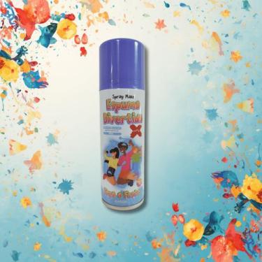 Imagem de Espuma Colorida Spray De Carnaval E Festas Azul Make+