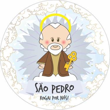 Imagem de Painel de Lona Redondo Santinhos Católicos São Pedro - Fabrika De Fest