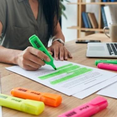 Imagem de Kit Marca Texto com 4 Unidades Neon - Sem Marca