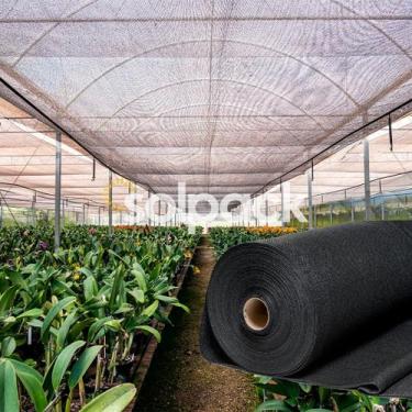 Imagem de Tela para Sombreamento Preta 80% 3x50M para Viveiros, Telados e Bovino