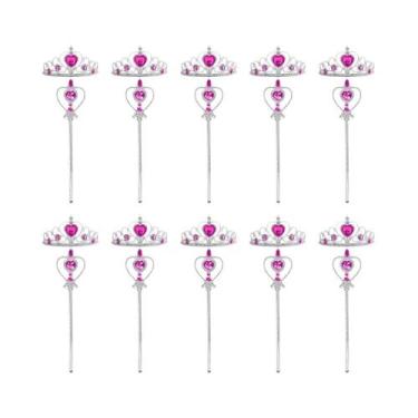 Imagem de Conjunto De Varinha Mágica Com Coroa De Diamantes Para Meninas, Fantas