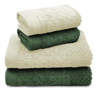 Imagem de Kit Jogo 2 Toalha De Banho E 2 Toalha De Rosto Pollo Appel