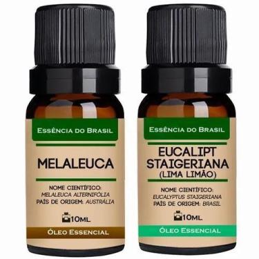 Imagem de Kit 2 Óleos Essenciais 10Ml Melaleuca + Eucalipto - Essência Do Brasil