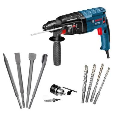 Imagem de Martelete Rompedor Perfurador Bosch Gbh2-24 820w sem maleta + Kit talh