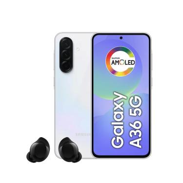 Imagem de Smartphone Samsung Galaxy A36 5G Tela 6.7" 256GB Câmera Tripla 50MP Branco + Galaxy Buds Core Bluetooth Preto