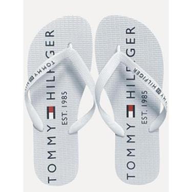 Imagem de Chinelo Tommy Hilfiger Masculino Rubber Texture Strip Simon 34R Azul/Cinza-Masculino