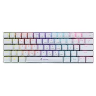 Imagem de Mini Teclado Gamer Mecanico Ziggy ABNT OEX Game TC607 Branco-Unissex