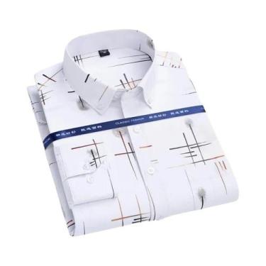 Imagem de Camisa Xadrez Slim Fit Masculina Sem Necessidade De Passar a Ferro Com