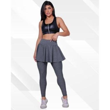 Imagem de Calça Legging Saia Babado Tapa Bumbum Fitness Academia WOLFOX Em Suplex-Feminino