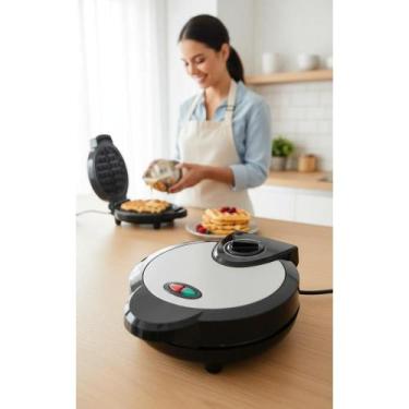 Imagem de 2x Máquina de Waffle 1200W: 4 Delícias Caseiras em Minutos! - Congratu