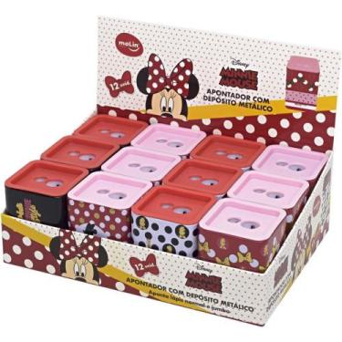 Imagem de Apontador com Deposito 2 Furos Minnie Quadrado Metalico 4MOD DP.C/12 -