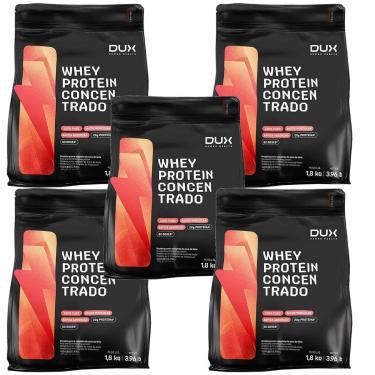 Imagem de Kit 5X Whey Protein Concentrado - 1800g Refil Chocolate - Dux Nutrition-Masculino