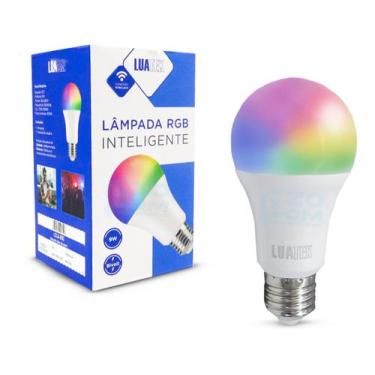 Imagem de Lâmpada Inteligente Google Alexa Wifi 9w Rgb Colorida - Luatek, Lampad