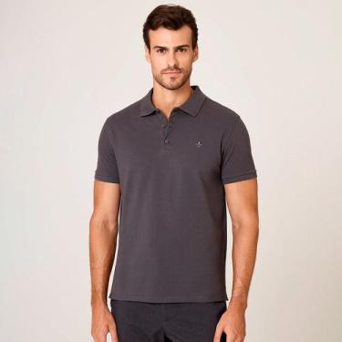 Imagem de Camisa Polo Dudalina Essential Basic Ou26 Cinza Masculino, GG