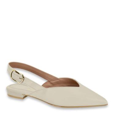 Imagem de Sapatilha Vizzano Bico Fino Slingback Conforto 1206.1016 - Branco Off 