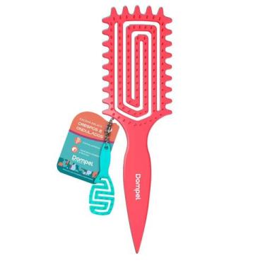 Imagem de Escova De Cabelo Flexível Enlace Para Cachos Crespos Dompel Cor:Coral,