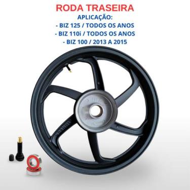 Imagem de Roda Traseira Liga Leve 6 Palitos Biz 110i Freio A Tambor - Fabreck, R
