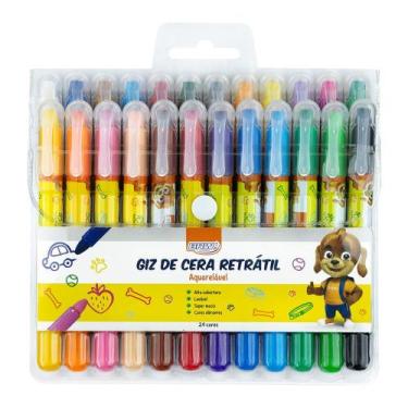 Imagem de Giz de Cera Retrátil - Blister com 24 Cores - BRW
