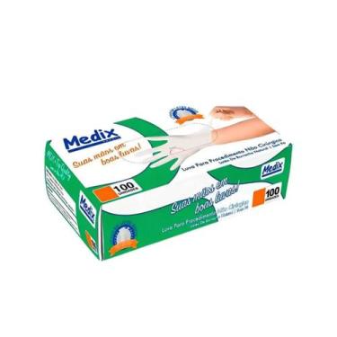 Imagem de Luva Procedimento Não Cirúrgico Látex S/ Pó (100uni) - Medix -, P