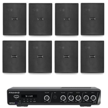 Imagem de COMP Kit Som Ambiente Frahm Sensus 260 + 8 Caixas de Som PS200 New Pre