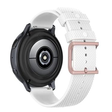 Imagem de Pulseira Moderna V2 20mm Fivela Rose compatível com Samsung Galaxy Watch 3 41mm - Galaxy Watch Active - Galaxy Watch 42mm - Marca LTIMPORTS (Branco)