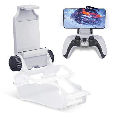 Imagem de Clipe de suporte de telefone para controle PS5, suporte dobrável para celular Honeywhale, braçadeira de suporte com suporte ajustável para controle de jogos PlayStation 5/PS5