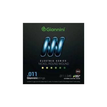 Imagem de Kit 3 Encordoamento Guitarra Giannini Geegst.11 Nickel
