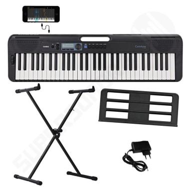 Imagem de Kit Teclado Musical CASIOTONE CT-S300 Preto APP Chordana Play + Suporte X