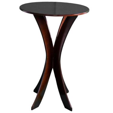 Imagem de Mesa Mesinha De Canto/Lateral Base Redonda Pé Em X Vermelho