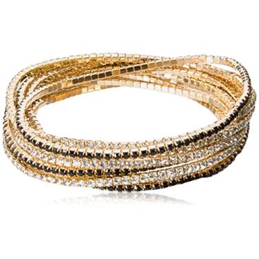Imagem de GUESS Conjunto de 10 peças, pulseira elástica com miçangas coloridas, One Size, Resina, não aplicável;